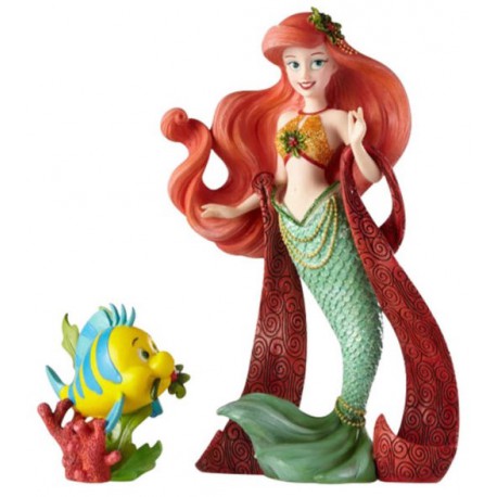 Figura Disney Ariel y Flounder La Sirenita 19 cm