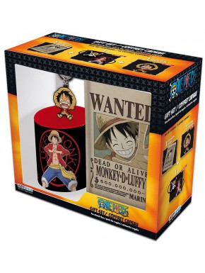 Pack regalo One Piece: taza, llavero y libreta Luffy