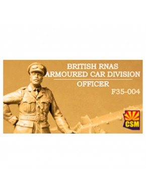 Figurine en résine d'officier RNAS britannique avec voiture blindée