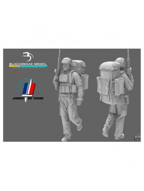 Figura de soldado do exército francês 1/35 com equipamento completo