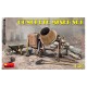 Set de hormigonera 1/35 MiniArt con herramientas y bidones