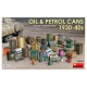 Kit de latas de óleo e gasolina dos anos 1930-40 em escala 1/35.