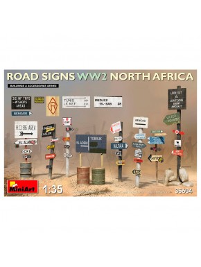 Kit de modèles de panneaux routiers WW2 Afrique du Nord échelle 1:35