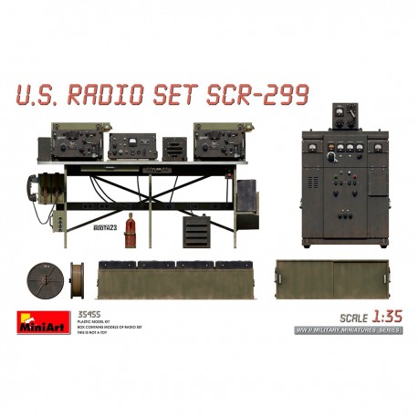Modelo Conjunto Rádio U.S. SCR-299 escala 1/35 da MiniArt