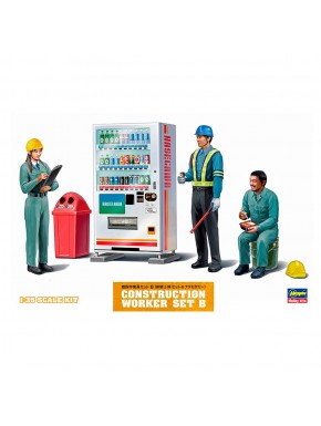 Figuras de trabalhadores de construção e máquina de venda automática escala 1/35