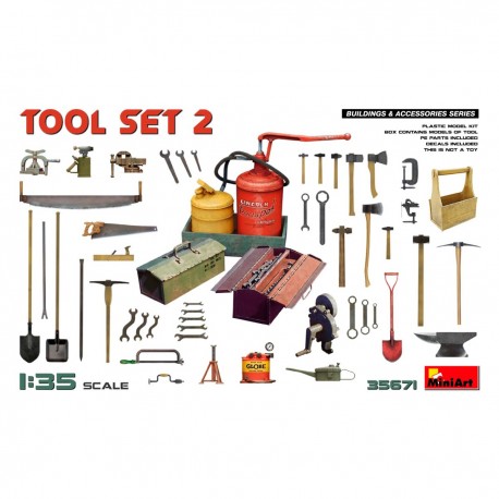 Set d'outils miniatures à l'échelle 1:35 de MiniArt
