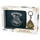 Pack regalo Harry Potter Cartera + Llavero Hogwarts