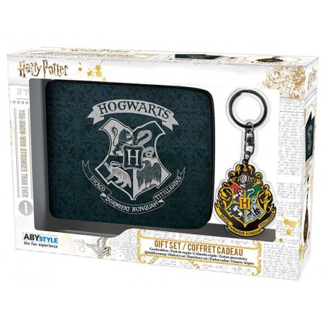 Pack regalo Harry Potter Cartera + Llavero Hogwarts