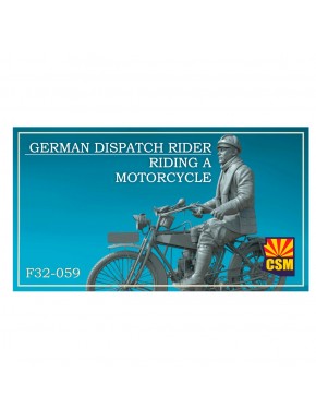 Figurine de motard allemand sur moto, moto non incluse