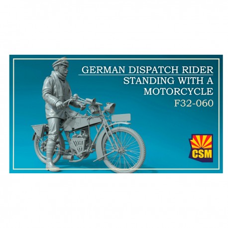 Figura motorista despacho alemán 1/32 sin motocicleta