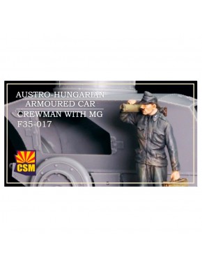 Figurine d'homme d'équipage austro-hongrois avec MG Schwarzlose 1/35