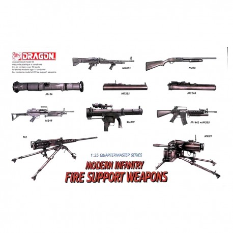Kit de modelismo 1/35 armas de apoio Dragon