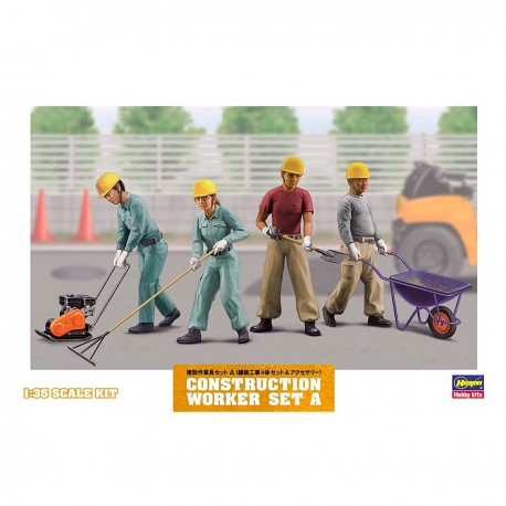Conjunto de figuras de trabalhadores de construção escala 1:35