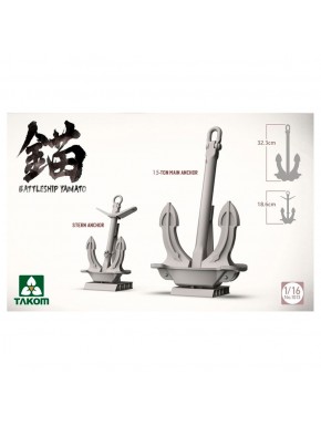 Ancres du Cuirassé Yamato à l'échelle 1/16 par Takom