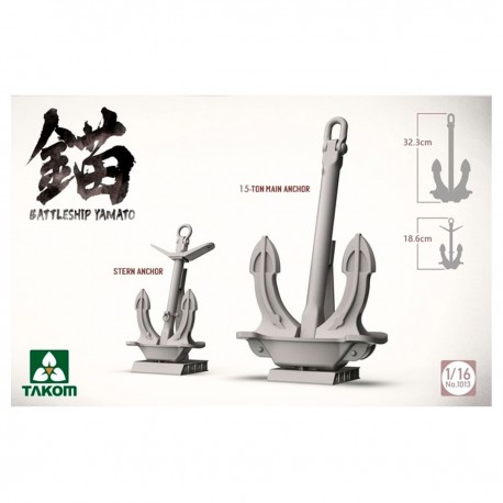 Ancres du Cuirassé Yamato à l'échelle 1/16 par Takom
