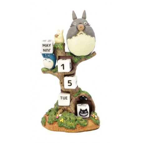 Calendrier perpétuel Totoro sur un arbre en résine