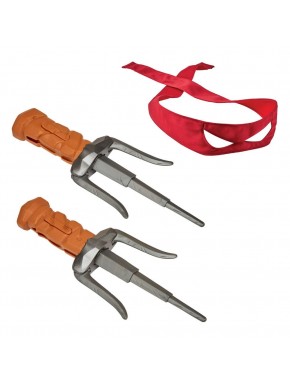 Set de juguetes Raphael con sais y pañuelo rojo