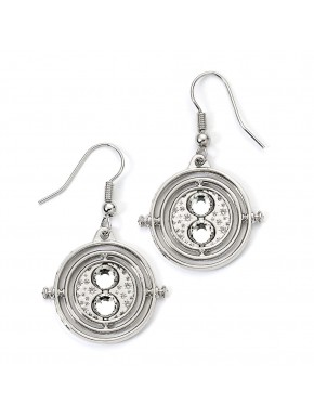 Pendientes Time Turner plateados de Harry Potter