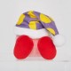 Peluche Kirby endormi avec chapeau violet et pois