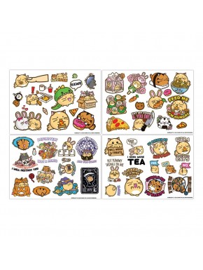 Feuilles d'autocollants Fuzzballs colorées et amusantes