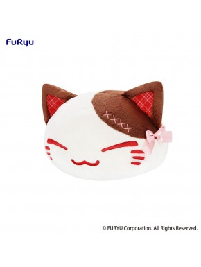 Peluche douce marron Nemuneko Cat, 35 cm, par Furyu