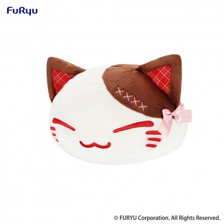 Peluche douce marron Nemuneko Cat, 35 cm, par Furyu