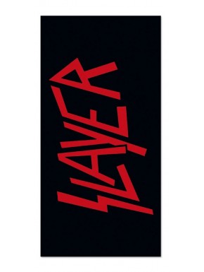Serviette noire avec logo rouge de Slayer