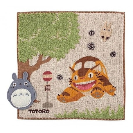 Mini toalla de Totoro con diseño de Bus Gato
