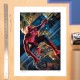 Lithographie de Spider-Man avec fond de ville