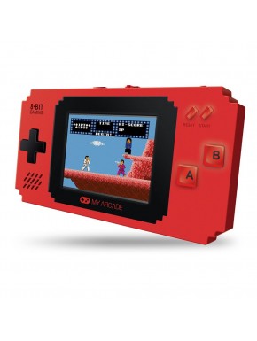 Console My Arcade Pixel Player rouge avec jeux rétro