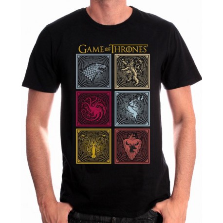 T-shirt Game of Thrones 4 Houses