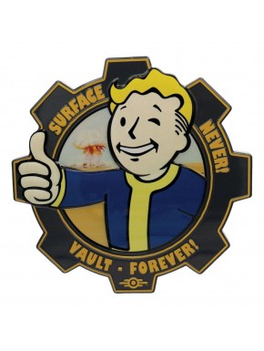 Plaque en résine Vault Boy de Fallout avec design emblématique