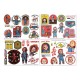 Pack de pegatinas Chucky con 4 hojas decorativas