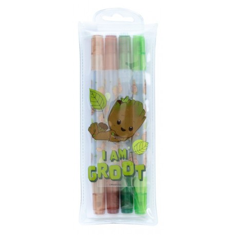 Ensemble de surligneurs Marvel Groot avec étui en PVC