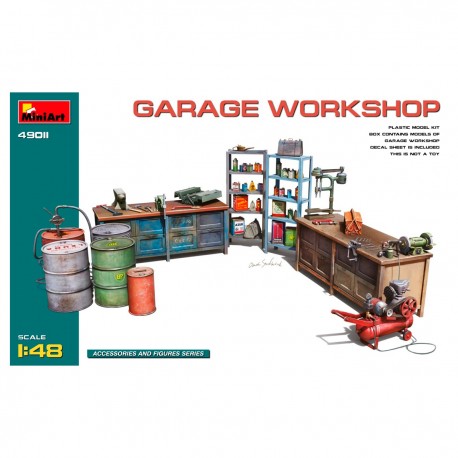 Kit atelier de garage MiniArt à l'échelle 1:48
