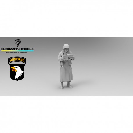 Figurine officier de la 101e aéroportée échelle 1/35