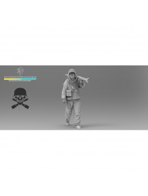 Figura soldado Totenkopf inverno com MG42 1/35