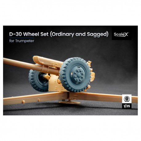 Ensemble de roues D-30 pour maquettes Trumpeter 1/35