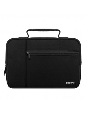 Housse noire Phoenix en néoprène avec poignée pour ordinateur portable
