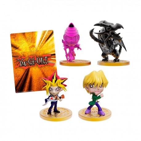 Pack de 4 figurines Yu-Gi-Oh! avec carte exclusive