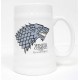 Boccale di birra Stark Ceramica Bianca Game of Thrones