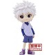Figurine Q Posket Killua de HunterxHunter en violet et bleu