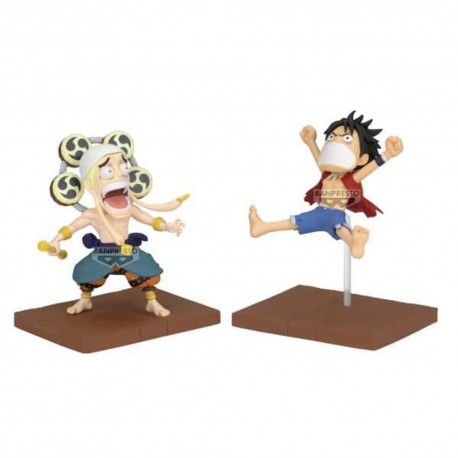 Figurine de Luffy et Enel de One Piece