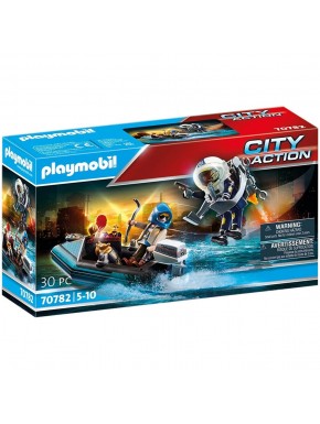 Set Playmobil avec police et réacteur