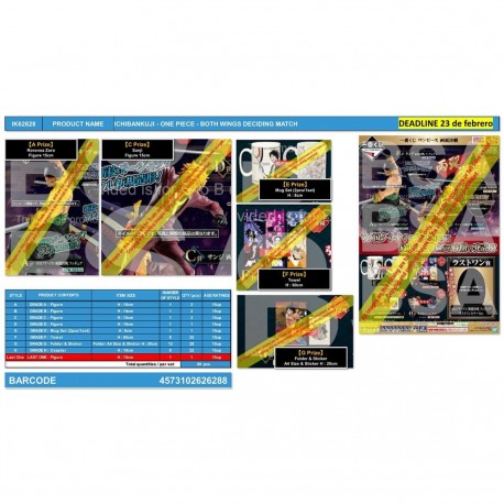 Loterie Ichiban Kuji One Piece avec prix et figurines