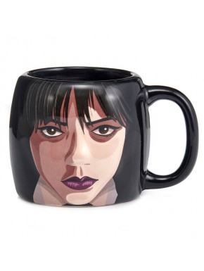 Tasse noire de Wednesday avec figurine de main Chose