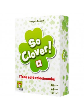 Boîte et composants du jeu de société So Clover.