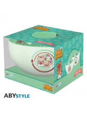 Bol ABYstyle avec personnages emblématiques d'Animal Crossing.