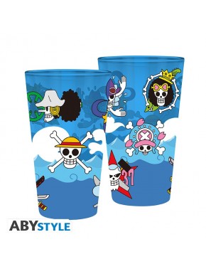 Grand verre ABYstyle One Piece avec crânes pirates