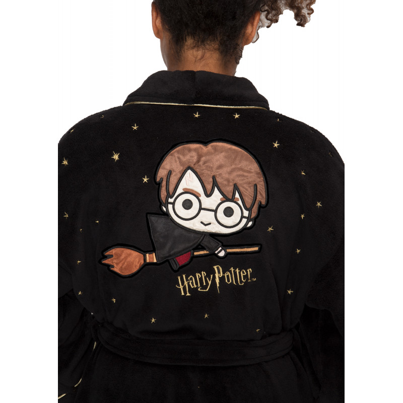 de 7 a 14 años Harry Potter Albornoz con capucha para niños o niñas color negro 